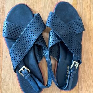Black Cole Haan open toe strappy sandals - in great condition - size 6